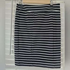 Michael Kors Black and White Pencil Skirt Knee-Length Casual